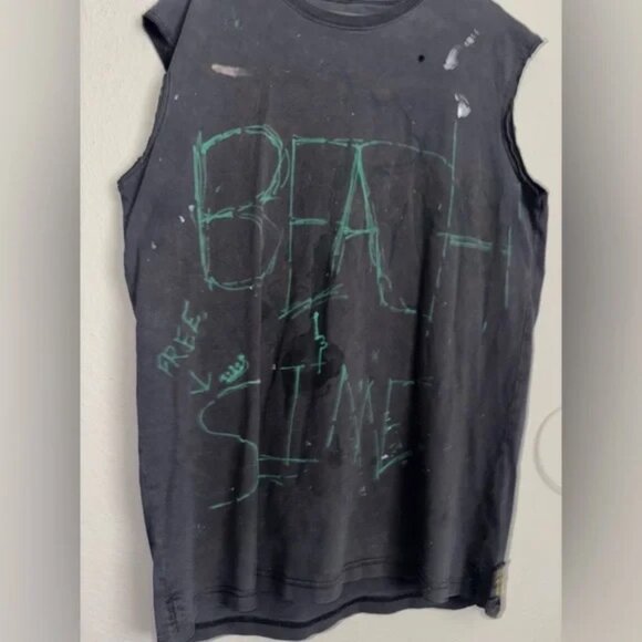 NWOT vintage extra long drummers tee Free KING SLIME heavy TEE OVERSIZED tank - Picture 9 of 10